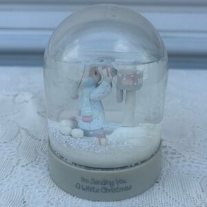 Precious Moments “I’m Sending You a White Christmas” Snow Globe | 1993 Enesco